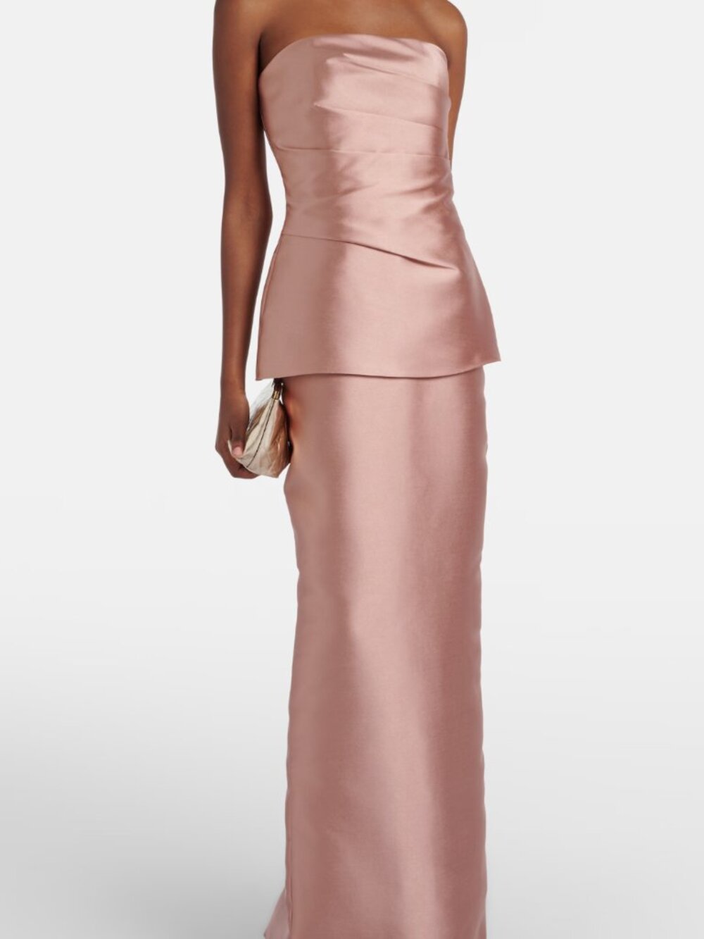Solace London Lucille strapless satin gown